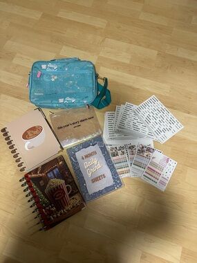 Daily Grind 4-Month Planner Bundle with Stickers - Pink, Blue & Gold